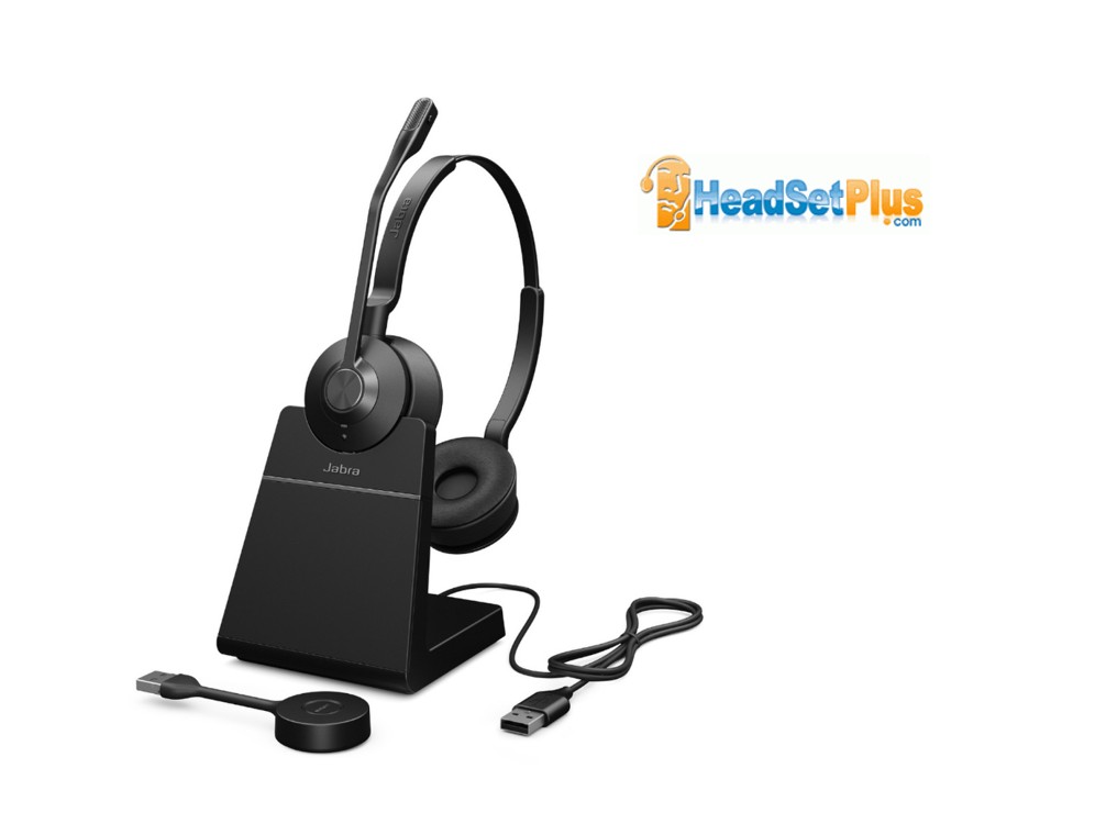 jabra engage 55 se stereo uc dect usb-a headset w/stand view